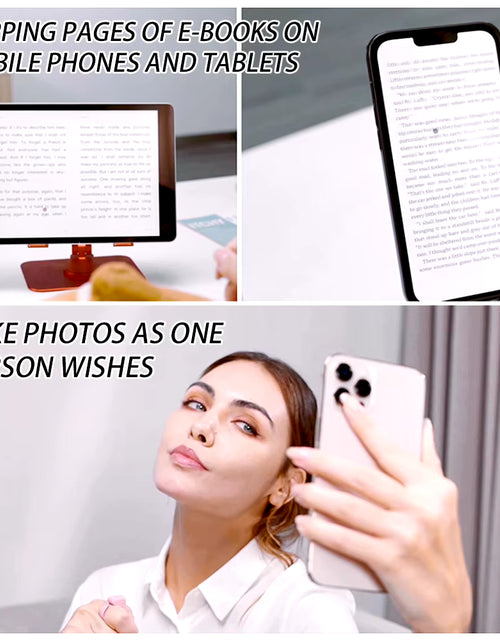 Load image into Gallery viewer, Remote Control Page Turner Ring for Kindle Paperwhite Oasis Kindle Kids Bluetooth E-Reader Controller Tiktok Ring Camera Shutter
