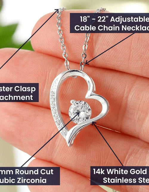 Load image into Gallery viewer, Christmas Necklace Gift for Soulmate Girlfriend Wife Mom Daughter Granddaughter Family Love Necklace Pendant Jewelry with Message Card and Gift LED Box. Christmas Gift for Fiance, Girlfriend, Future Wife, Wife. Fiance, Girlfriend, Future Wife, Wife Gift.
