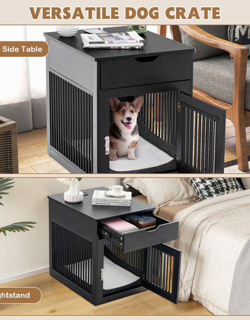 Load image into Gallery viewer, 2-In-1 Dog House with Drawer and Wired Wireless Charging
